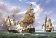 Schlacht von französischen Fregatten